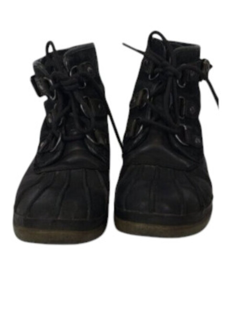 Ugg Cecile Leather Waterproof Ankle Boot Lace Up Black